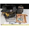 Image 1 : Lot of assorted wrenches, etc. + Dewalt bag and "Tough built" bag