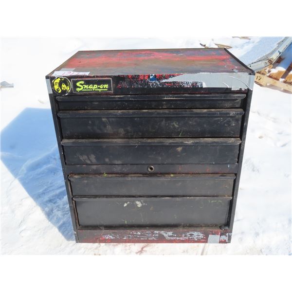 Large Metal tool box 26"x18"x28.5" with assorted tools, etc.