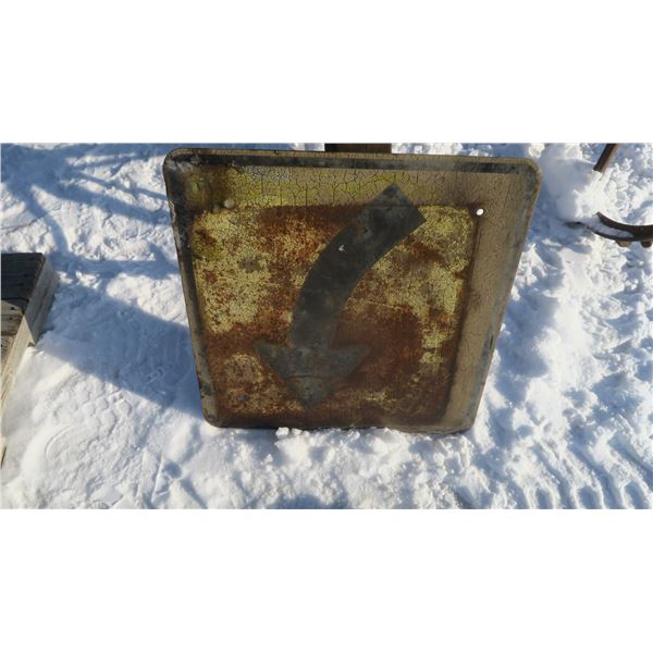 turning road sign - 24"x24"