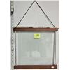 Image 1 : wood + metal tube dual glass picture frame 12x12"