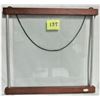 Image 2 : wood + metal tube dual glass picture frame 12x12"