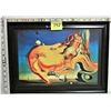 Image 1 : framed copy from 1938 Spanish artist Salvador Dali 12"x16"