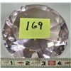 Image 1 : ornate 4.5" diameter pink diamond crystal cut paperweight
