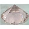 Image 3 : ornate 4.5" diameter pink diamond crystal cut paperweight