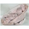 Image 4 : ornate 4.5" diameter pink diamond crystal cut paperweight