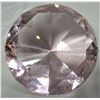 Image 5 : ornate 4.5" diameter pink diamond crystal cut paperweight