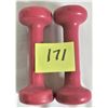 Image 1 : pair life gear pink 1 lb. dumbbells