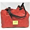 Image 3 : genuine leather made in Italy Orangish ladies handbag / adjustable straps