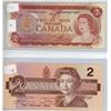 Image 4 : (2x 1954, 2x 1974 , 1x 1986) Canada 2 dollar bills,