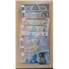 Image 1 : 8 Canada 5 dollar bills (1937, 1954, 1972, 1979, 1986, 2002, 2006, 2013)