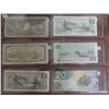 Image 3 : Set of 6 Canada 20 Dollar bills (1937, 1954, 1969, 1979, 1991, 2004)