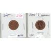 Image 1 : 2x 2005 Canada Pennies "P" Magnetic