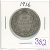 Image 1 : 1916 Canadian silver 50 cent coin