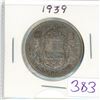 Image 1 : 1939 Canadian silver 50 cent coin
