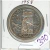Image 1 : 1958 Canadian silver 50 cent coin