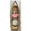 Image 1 : 16" wooden canoe barometer