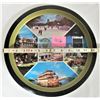 Image 2 : 2 vintage round metal souvenir photo serving platters PEI Canada + Winnipeg