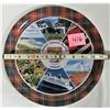 Image 3 : 2 vintage round metal souvenir photo serving platters PEI Canada + Winnipeg