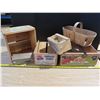 Image 4 : 5 assorted wood boxes & basket