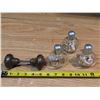 Image 1 : 3 mini glass lamps + Antique Door knob