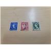 Image 1 : 3 UK Queen Elizabeth stamps 1d, 2 1/2d, 9d