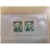 Image 2 : 5 USA stamps - 2 RARE green George Washington, 3 Jefferson