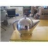 Image 1 : chrome tea pot w/ metal strainer inside