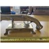 Image 2 : vintage heavy brass flintlock pistol on stand 12" - decorative
