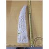 Image 1 : vintage carved ornate resin tusk w/ animal kingdom - heavy 15"