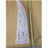Image 3 : vintage carved ornate resin tusk w/ animal kingdom - heavy 15"