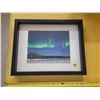 Image 1 : northern lights over Waskesiu photo, nicely framed 12"x15"