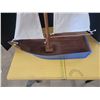 Image 2 : hand crafted folk art wooden sailboat