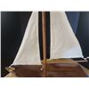 Image 3 : hand crafted folk art wooden sailboat