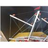 Image 3 : vintage large hand crafted wooden sailing ship w/ 2 masts 26"H 36"L 8"W