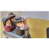 Image 6 : Folk Art Hand Carved and painted Wooden Train, conductor and passengers