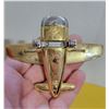 Image 9 : 2 Metal Airplanes, P-51 Mustang and small brass plane with a quartz clock