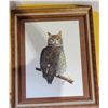Image 1 : John Stone – Owl - Numbered Print --123 of 250 – Nicely Framed