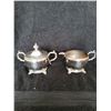 Image 5 : E.P Brass Four Star silver plate sugar bowl/creamer with misc. silver peices