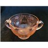 Image 2 : Pink Carnival glass open sugar bowl and creamer