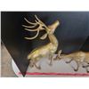 Image 5 : two large brass deer figures - buck stands 23" tall at antlers