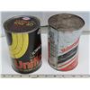 Image 3 : 2 Motor oil 1 litre tins (Uniflo 10W40 = full, Ford Motorcraft Premium Motor oil=empty)