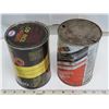 Image 4 : 2 Motor oil 1 litre tins (Uniflo 10W40 = full, Ford Motorcraft Premium Motor oil=empty)