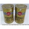 Image 1 : 2 Kendall Motor Oils GT-1 Racing Oil - 1 quart Tin = Full