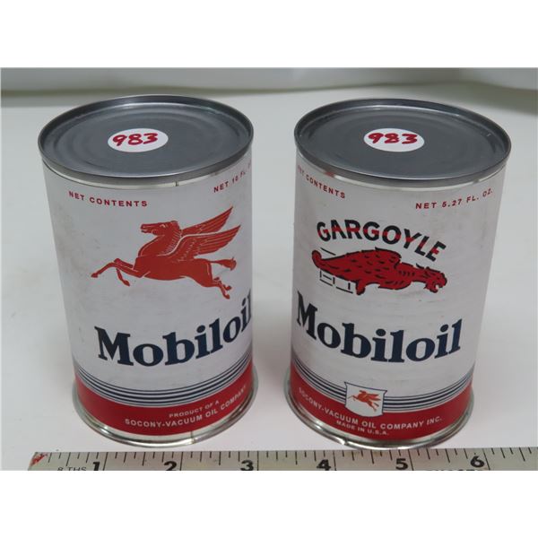 2x Mobiloil tins - rewraps