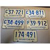 Image 1 : five 1976 Sask license plates