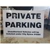 Image 1 : 36"x24" hard plastic private parking sign