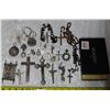 Image 1 : Assorted religious  jewelry and several roseries