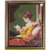 Image 1 : "Young Girls reading" by Jean Honore Fragonard 1732-1806 picture with frame