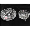 Image 2 : 2x 3 Legged Crystal or cutglass bowls