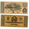 Image 1 : two confederate states of america bills - one + five
